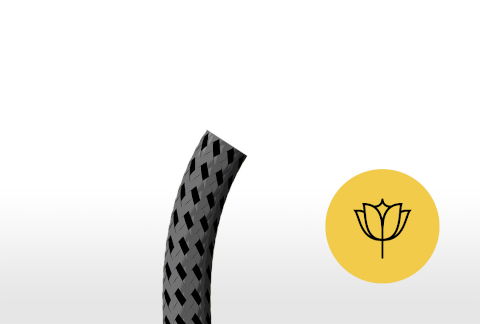 schicht optik textilfahrradschloss schwarz grau gelber kreis bluete