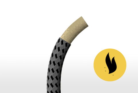 textiles fahrradschloss grau schwarz zwei schichten kreis gelb schwarze flamme