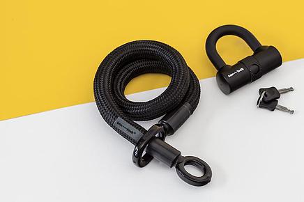 tex-lock eyelet S, schwarz, inkl. U-lock