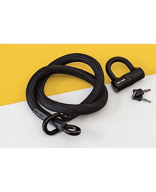 tex-lock eyelet M, schwarz, inkl. U-lock