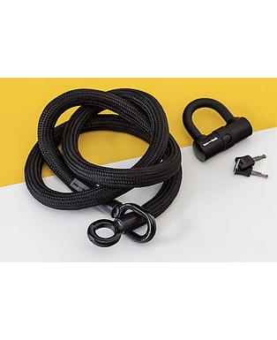 tex—lock eyelet L, black, incl. U-lock