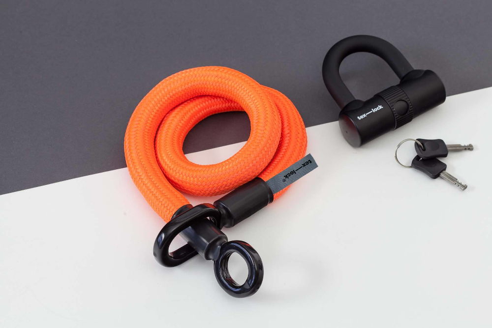 tex—lock eyelet S, orange, incl. U-lock