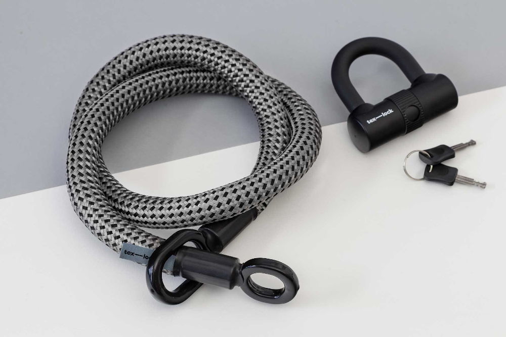 tex-lock eyelet M, grau, inkl. U-lock