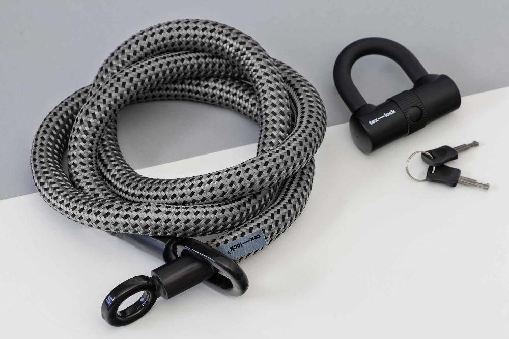 tex-lock eyelet L, grau, inkl. U-lock