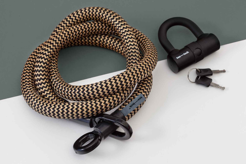 tex—lock eyelet L, gold, incl. U-lock